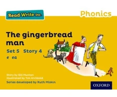 KNYGA Gill Munton Read Write Inc. Phonics: The Gingerbread Man (Geltona Set 5 Storybook 4)