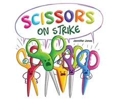 KNYGA Jennifer Jones Scissors on Strike, A Funny, Rhyming, Read Aloud Kid's Book About Respect and Kindness for School Supplies