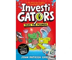 KNYGA John Patrick Green John Patrick Žalias Investigators: Take the Plunge, A Laugh-Out-Loud Comic Book Adventure!