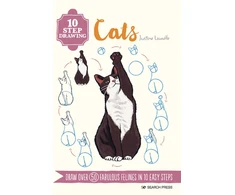 KNYGA Justine Lecouffe 10 Step Drawing: Cats, Draw Over 50 Fabulous Felines in 10 Easy Steps
