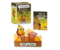 KNYGA K C Green This Is Fine Talking Figurine