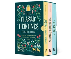 KNYGA L M Montgomery Classic Heroines Collection Boxed Set, Anne of Žalias Gables, Heidi, The Secret Garden
