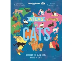 KNYGA Lonely Planet Kids Atlas of Cats, Discover 100 Amazing Domestic &amp; Wild Cat Breeds with Stunning Illustrations, Fun Facts, Cat Senses &amp; Global Origins