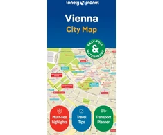 KNYGA Lonely Planet Vienna City Map: Durable, Atsparus vandeniui, Easy-Fold Planning Map with Attractions &amp; Walking Tours