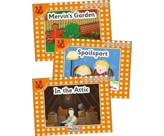 KNYGA Louise Van Pottelsberghe Jolly Phonics Oranžinis Level Readers Set 7, in Precursive Letters (British English edition)