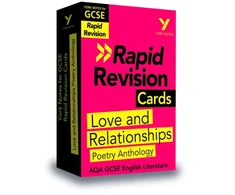 KNYGA Lucy Toop York Notes RAPID AQA GCSE (Revision Cards) Love and Relationships Poetry Anthology - for 2026, 2027 exams