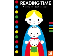 KNYGA Mama Makes Mama Makes Books Reading Time, A high-contrast fold-out tummy time book with first words for babies