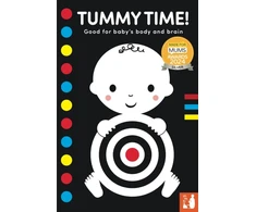 KNYGA Mama Makes Mama Makes Books Tummy Time!, A high-contrast fold-out book with mirror for babies