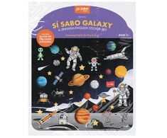 KNYGA Mike Alfaro Si Sabo Galaxy: A Bilingual Reusable Sticker Play Set, Learn Spanish-English Language Skills with 30+ Glow-in-the-Dark Stickers and 2 Fold-Out Play &amp; Go Scenes