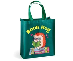 KNYGA Mudpuppy Book Hog Reusable Shopping Bag