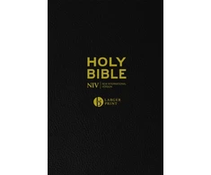 KNYGA New International Version NIV Larger Print Juodas Leather Bible