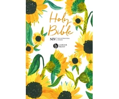 KNYGA New International Version NIV Larger Print Soft-tone Bible, Sunflowers