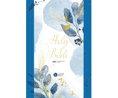 KNYGA New International Version NIV Larger Print Mėlyna Soft-tone Bible with Zip