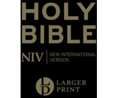 KNYGA New International Version NIV Larger Print Personal Juodas Leather Bible