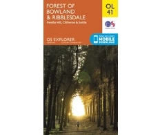 KNYGA Ordnance Survey Forest of Bowland &amp; Ribblesdale, Pendle Hill, Clitheroe &amp; Settle