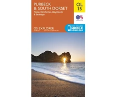 KNYGA Ordnance Survey Purbeck &amp; South Dorset, Poole, Dorchester, Weymouth &amp; Swanage