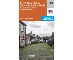 KNYGA Ordnance Survey Shaftesbury, Cranbourne Chase, Poole, Wimbourne Minster and Blandford