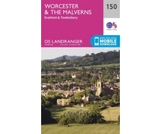 KNYGA Ordnance Survey Worcester &amp; the Malverns, Evesham &amp; Tewkesbury