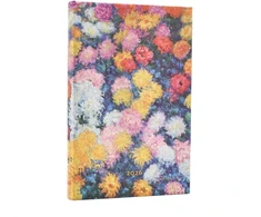 KNYGA paperblanks 2026 Monet's Chrysanthemums Mini 12-month Verso Hardcover Flexi Dayplanner 2026 (Elastic Band Closure)