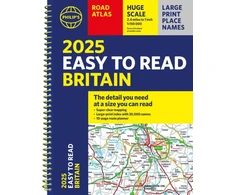 KNYGA Philips Maps 2025 Philip's Easy to Read Road Atlas of Britain