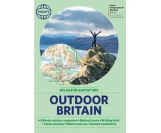 KNYGA Philips Maps Philip's RGS Outdoor Britain: An Atlas for Adventure, A4 Paperback with handy flaps