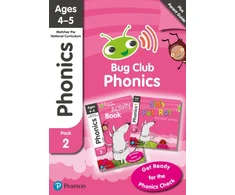 KNYGA Rhona Johnston Bug Club Phonics Learn at Home Pack 2, Phonics Sets 4-6 for ages 4-5 (Six stories + Parent Guide + Activity Book)
