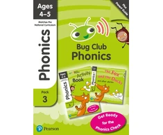 KNYGA Rhona Johnston Bug Club Phonics Learn at Home Pack 3, Phonics Sets 7-9 for ages 4-5 (Six stories + Parent Guide + Activity Book)