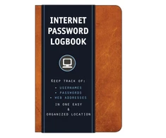 KNYGA Rock Point Editors Internet Password Logbook (Cognac Leatherette)