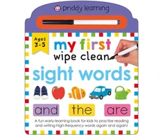 KNYGA Roger Priddy My First Wipe Clean Sight Words, A fun early-learning book for kids to practise reading and writing high-frequency words