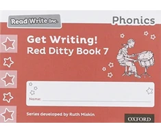 KNYGA Ruth Miskin Read Write Inc. Phonics: Get Writing! Raudona Ditty Book 7 Pack of 10