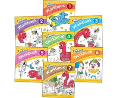 KNYGA Sara Wernham Jolly Phonics Workbooks 1-7, in Precursive Letters (British English edition)