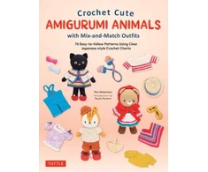 KNYGA The The Halations Crochet Cute Amigurumi Animals with Mix-and-Match Outfits, 76 Easy-to-follow Patterns Using Clear Japanese-style Crochet Charts