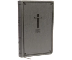 KNYGA Thomas Thomas Nelson NKJV, Deluxe Gift Bible, Leathersoft, Gray, Raudona Letter, Comfort Print