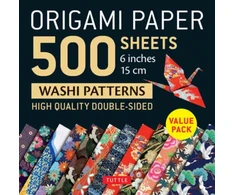KNYGA Tuttle Tuttle Publishing Origami Paper 500 sheets Japanese Washi Patterns 6" (15 cm)