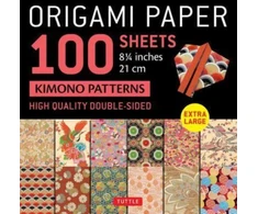 KNYGA Tuttle Tuttle Studio Origami Paper 100 sheets Kimono Patterns 8 1/4" (21 cm)