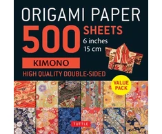 KNYGA Tuttle Tuttle Studio Origami Paper 500 sheets Kimono Flowers 6" (15 cm)