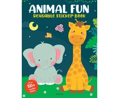 KNYGA Wonder House Books Animal Fun Reusable Sticker Book for Children