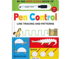 KNYGA Wonder House Books My Big Wipe and Clean Book of Pen Control for Kids Line Tracing and Patterns