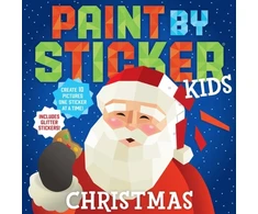 KNYGA Workman Publishing Paint by Sticker Kids: Christmas, Create 10 Pictures One Sticker at a Time! Includes Glitter Stickers