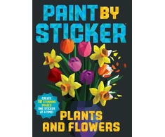 KNYGA Workman Publishing Paint by Sticker: Plants and Flowers, Create 12 Stunning Images One Sticker at a Time!