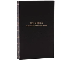 KNYGA Zondervan KJV Holy Bible: Pocket New Testament with Psalms and Proverbs, Juodas Softcover, Raudona Letter, Comfort Print: King James Version