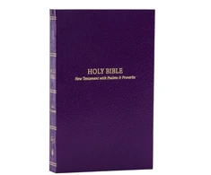 KNYGA Zondervan KJV Holy Bible: Pocket New Testament with Psalms and Proverbs, Violetinė Softcover, Raudona Letter, Comfort Print: King James Version