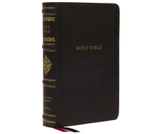 KNYGA Zondervan KJV Large Print Reference Bible, Juodas Leathersoft, Raudona Letter, Comfort Print, Thumb Indexed (Sovereign Collection)
