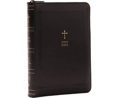 KNYGA Zondervan Publishing KJV Holy Bible: Compact with 43,000 Cross References, Juodas Leathersoft with zipper, Raudona Letter, Comfort Print: King James Version