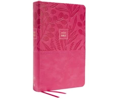 KNYGA Zondervan Publishing KJV Holy Bible: Large Print Single-Column with 43,000 End-of-Verse Cross References, Rožinė Leathersoft, Personal Size, Raudona Letter, Comfort Print: King James Version