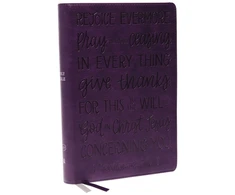 KNYGA Zondervan Publishing KJV Holy Bible: Large Print with 53,000 Cross References, Violetinė Leathersoft, Raudona Letter, Comfort Print (Thumb Indexed): King James Version (Verse Art Cover Collection)