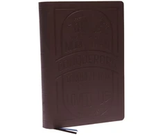 KNYGA Zondervan Publishing KJV Holy Bible: Large Print with 53,000 Cross References, Brown Genuine Leather, Raudona Letter, Comfort Print: King James Version (Verse Art Cover Collection)
