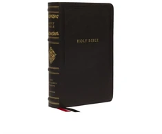 KNYGA Zondervan Publishing NKJV, Personal Size Reference Bible, Sovereign Collection, Leathersoft, Juodas, Raudona Letter, Comfort Print, Holy Bible, New King James Version