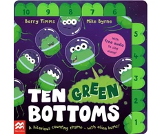 KNYGA Barry Timms Ten Žalias Bottoms, A laugh-out-loud tabbed rhyming book with QR audio to sing along