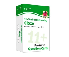 KNYGA Bookshop 11+ CEM Revision Question Cards: Verbal Reasoning Cloze - Ages 10-11